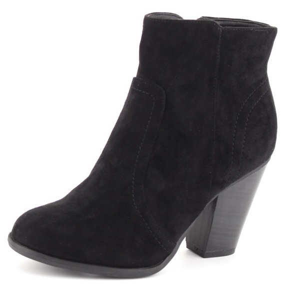 1 LEFT! Nature faux suede black 3.25” BOOTIE - Picture 2 of 4